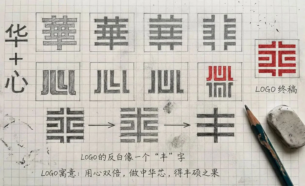 华芯邦LOGO创建思路
