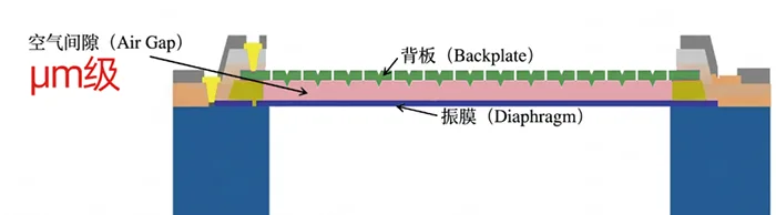 MEMS开关麦芯片物理结构