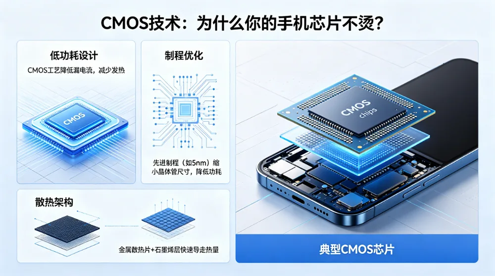 CMOS技术：为什么你的手机芯片不烫？