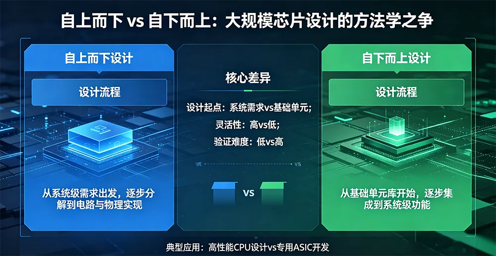 自上而下 vs 自下而上:大规模芯片设计的方法学之争