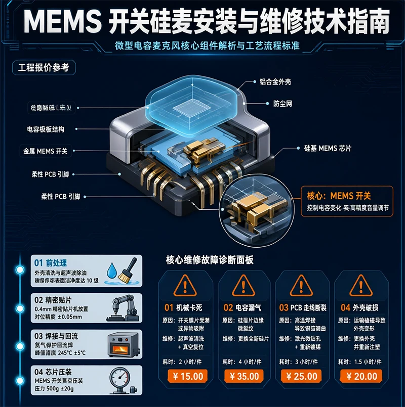 MEMS开关硅麦安装与维修技术指南